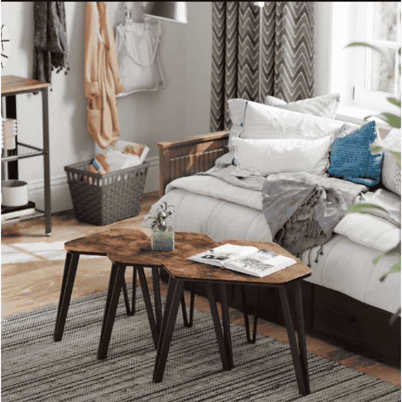 Комплект журнальных столиков Leobert Kombo 3 шт в стиле Loft