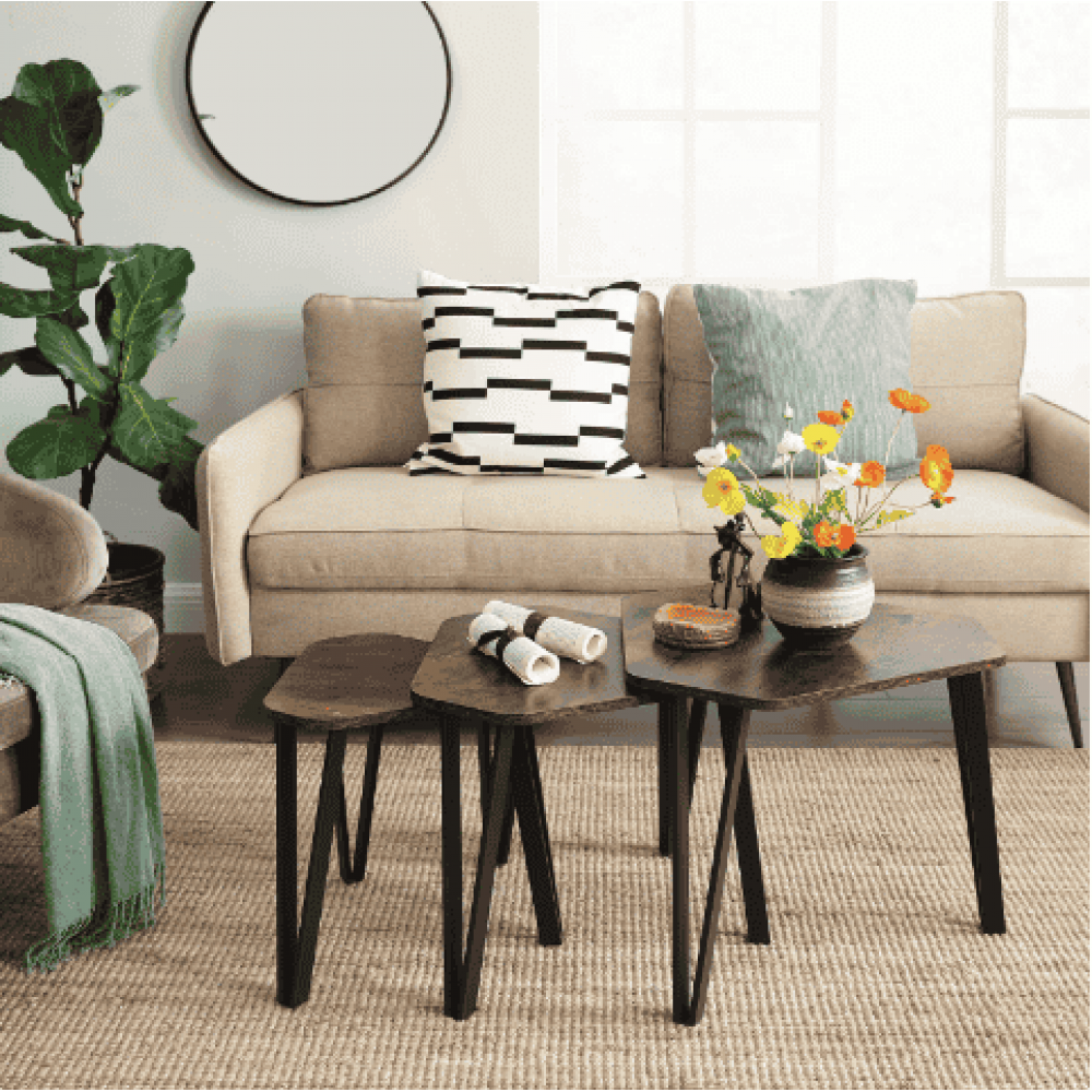 Комплект журнальних столиків Leobert Kombo 3 шт в стилі Loft