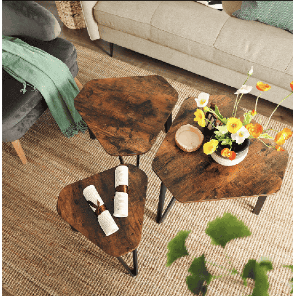 Комплект журнальних столиків Leobert Kombo 3 шт в стилі Loft