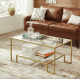 Журнальний столик Leobert Madison в стилі Loft золотистий