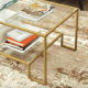 Журнальний столик Leobert Madison в стилі Loft золотистий