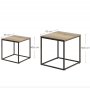 Комплект журнальных столиков Leobert Nika квадратные сонома