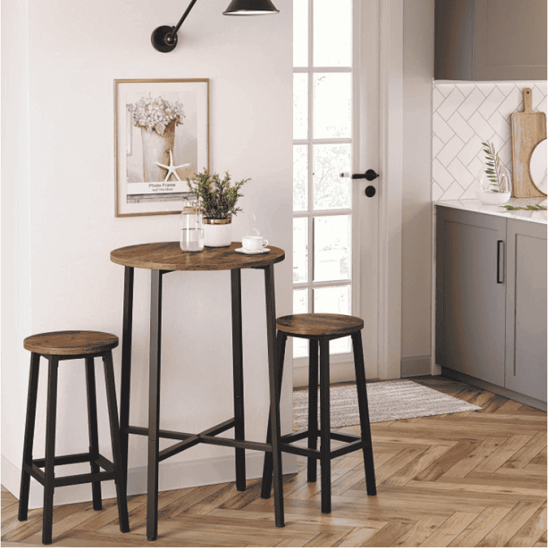Барный стул Leobert Halmar 2 штуки в стиле Loft коричневый