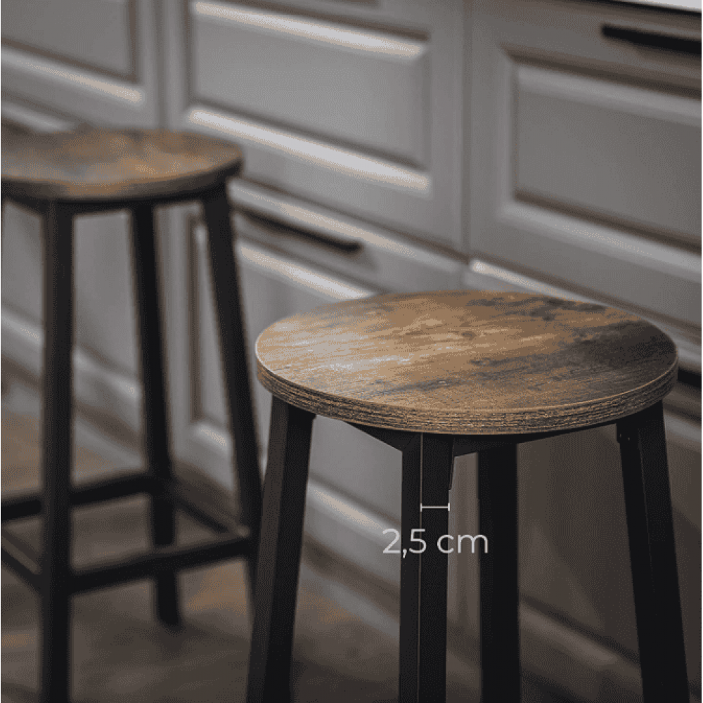 Барный стул Leobert Halmar 2 штуки в стиле Loft коричневый