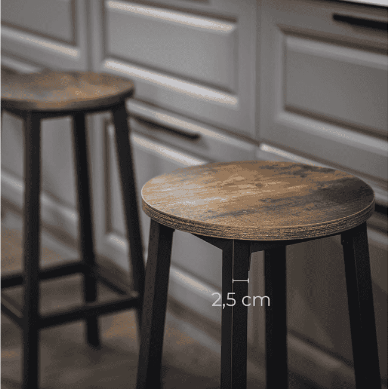 Барный стул Leobert Halmar 2 штуки в стиле Loft коричневый