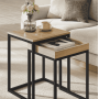 Комплект журнальных столиков Leobert Ascet в стиле Loft 2 шт сонома