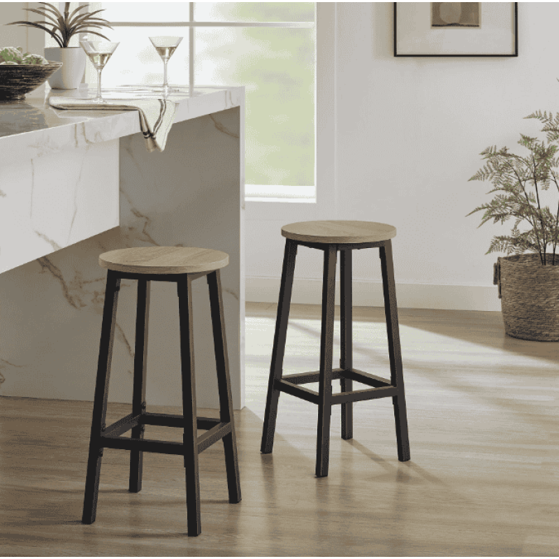 Барный стул Leobert Halmar 2 штуки в стиле Loft натуральный