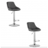 Барний стілець Leobert Kast з спинкою 2 штуки сірий