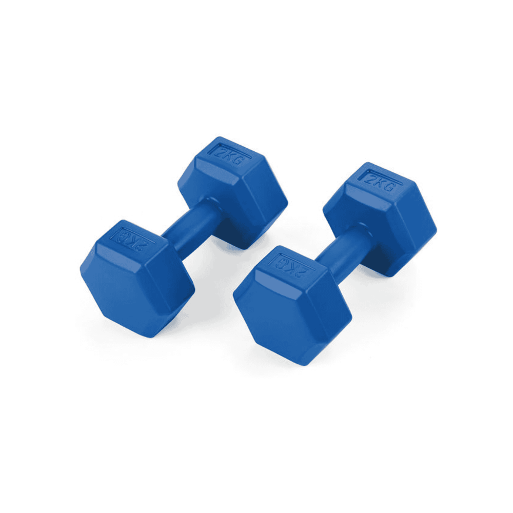 Композитные фитнес-гантели Gymtek 2×2 кг светло-синие