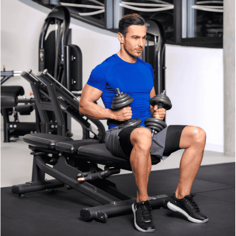 Набір гантелі в кейсі Gymtek чавунні 2х10 кг