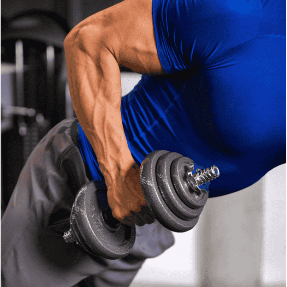 Набір гантелі в кейсі Gymtek чавунні 2х10 кг