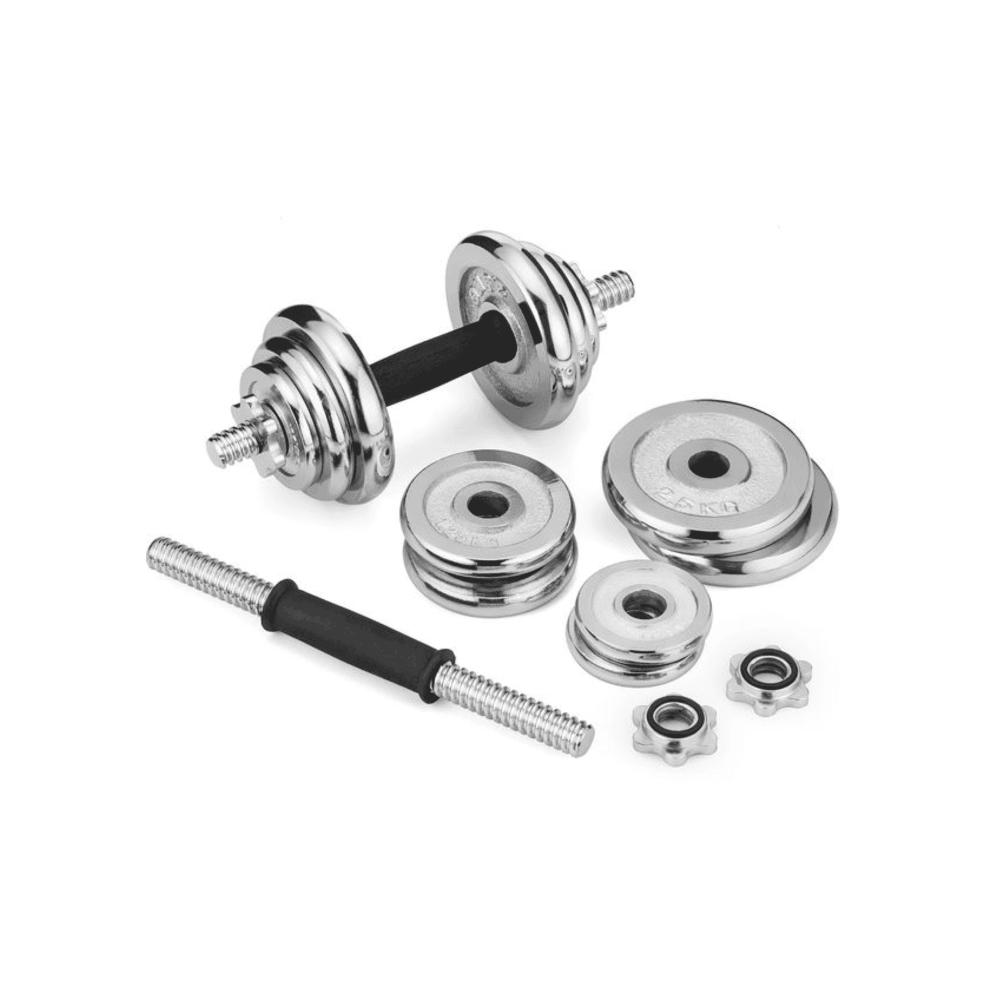 Набор гантелей в кейсе Gymtek хромированные 2х10 кг