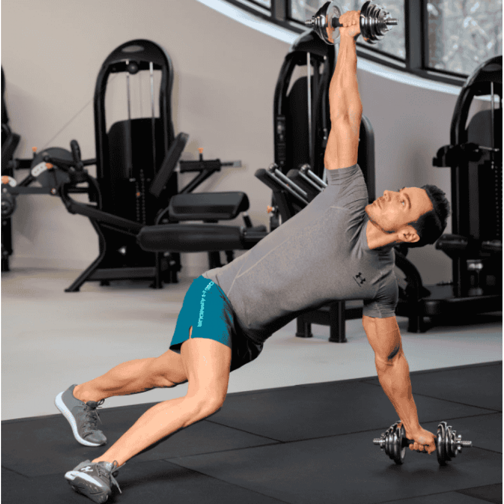 Набор гантелей в кейсе Gymtek хромированные 2х10 кг