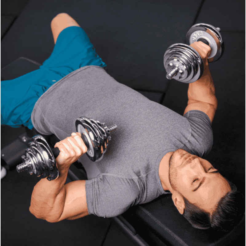 Набор гантелей в кейсе Gymtek хромированные 2х10 кг