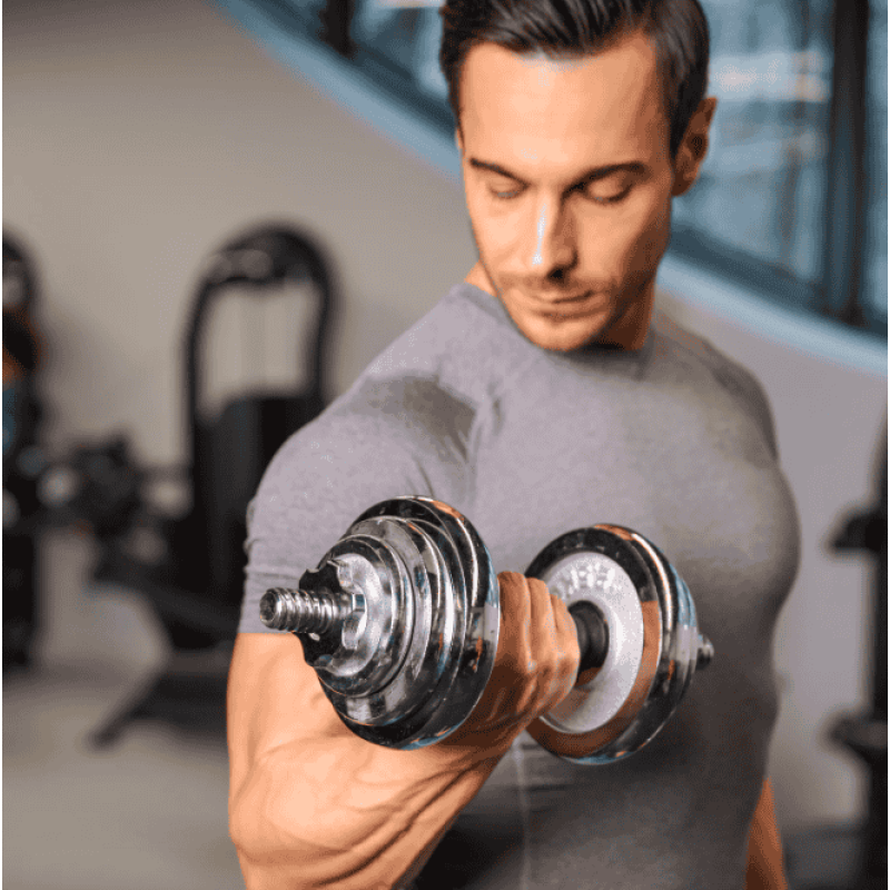 Набор гантелей в кейсе Gymtek хромированные 2х10 кг