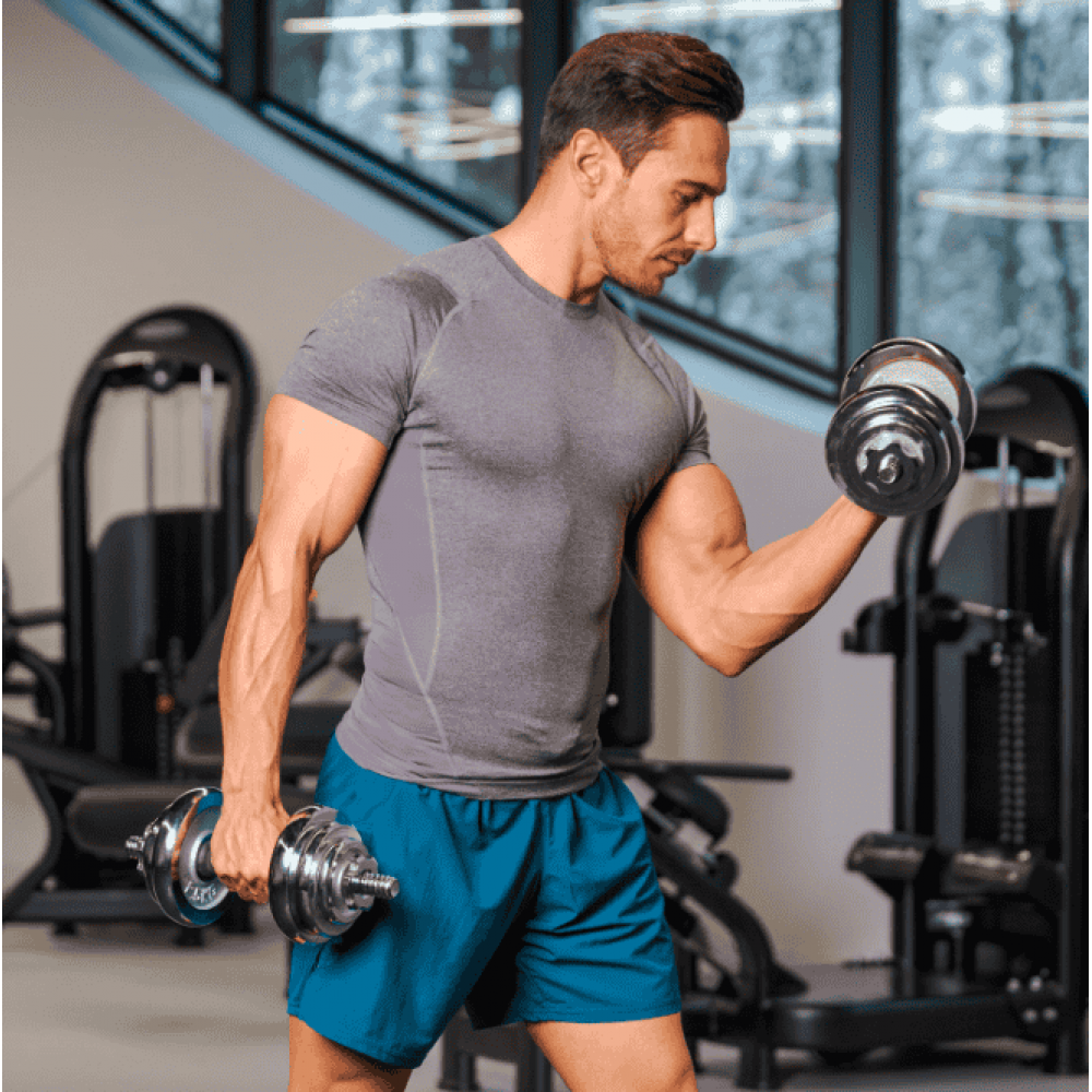 Набор гантелей в кейсе Gymtek хромированные 2х10 кг