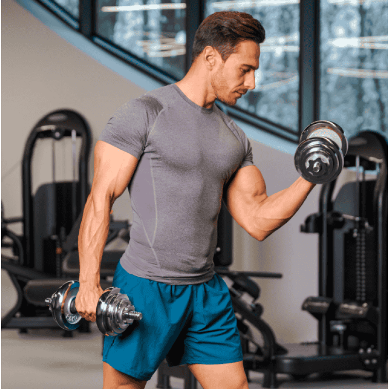 Набор гантелей в кейсе Gymtek хромированные 2х10 кг