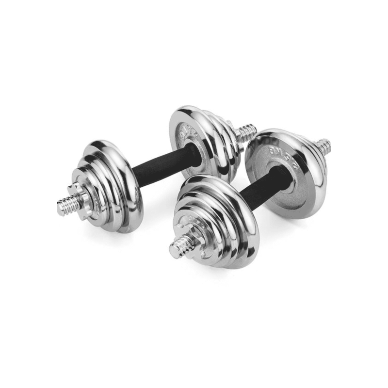 Набор гантелей в кейсе Gymtek хромированные 2х10 кг