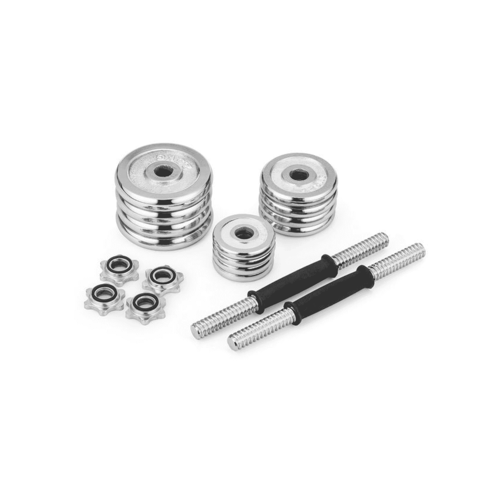 Набор гантелей в кейсе Gymtek хромированные 2х10 кг