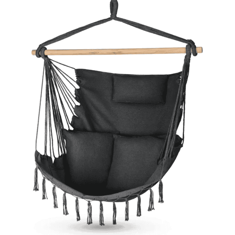 Бразильське крісло-гамак Outtec Boho Sois XXL графітовий