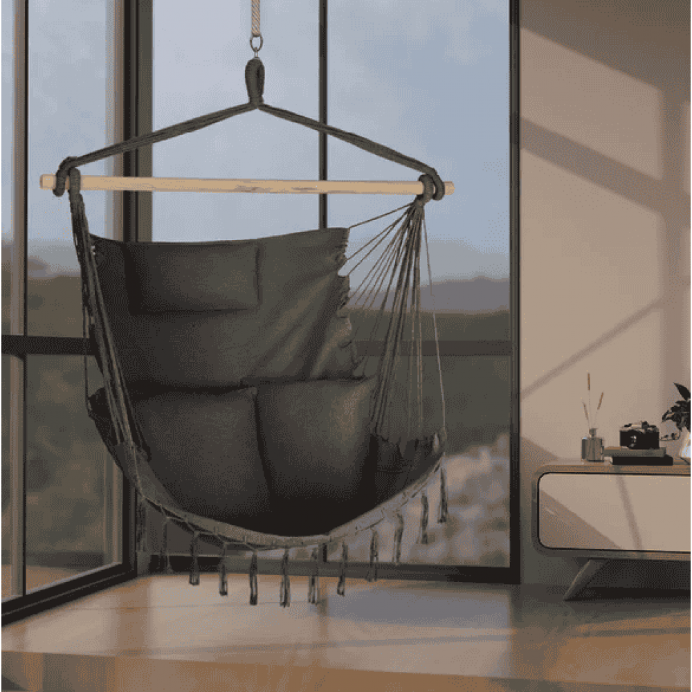 Бразильское кресло-гамак Outtec Boho Sois XXL графитовый