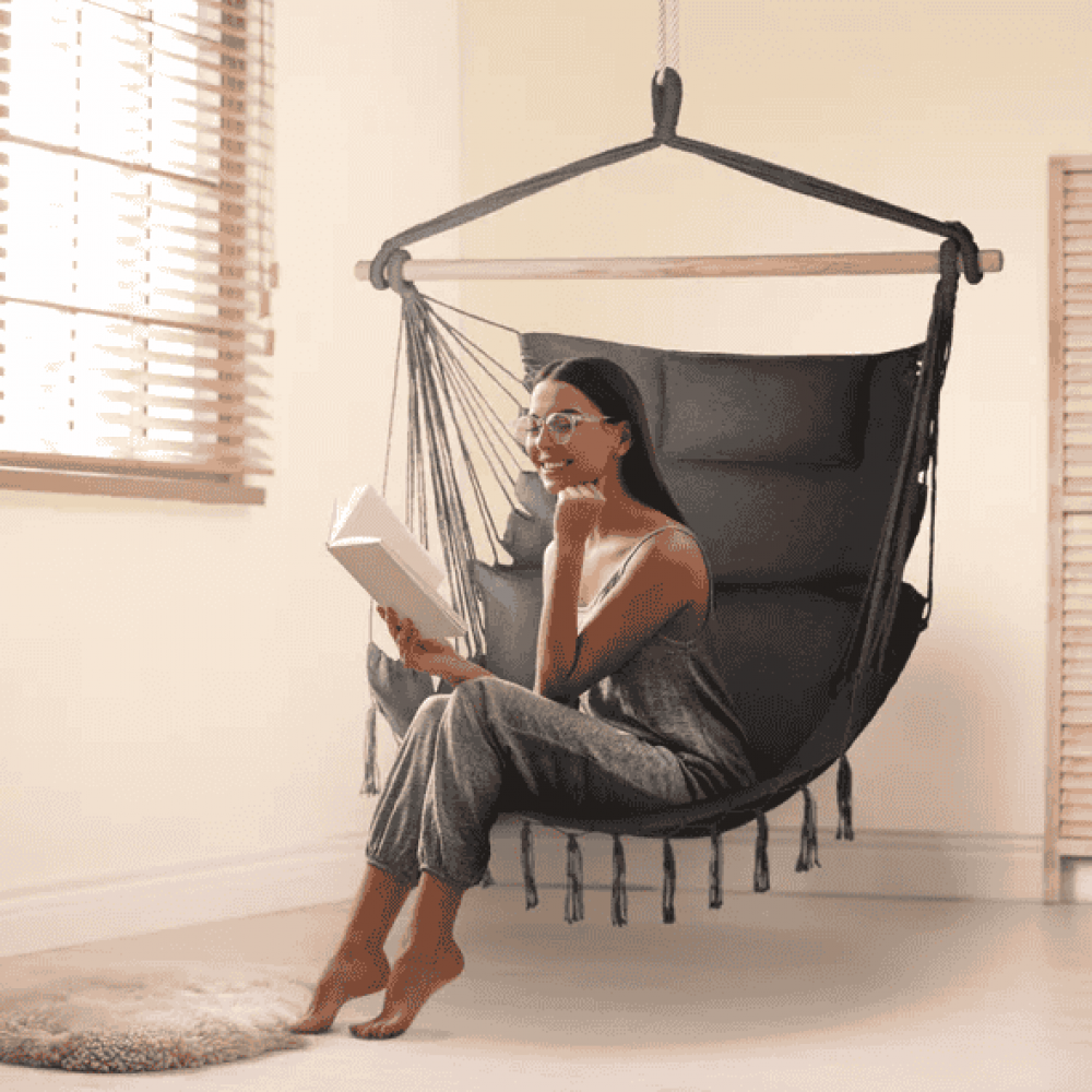 Бразильское кресло-гамак Outtec Boho Sois XXL графитовый