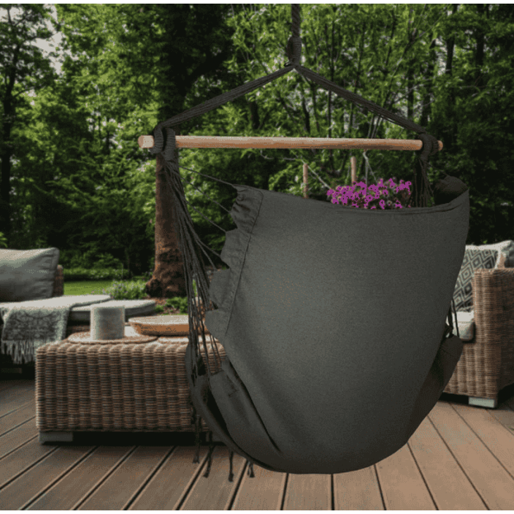 Бразильское кресло-гамак Outtec Boho Sois XXL графитовый