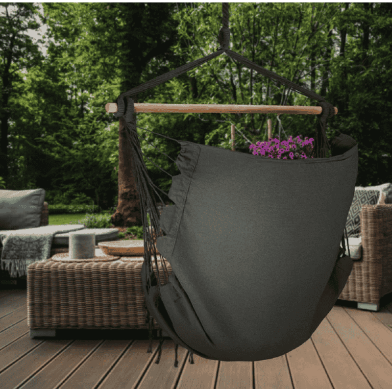 Бразильське крісло-гамак Outtec Boho Sois XXL графітовий