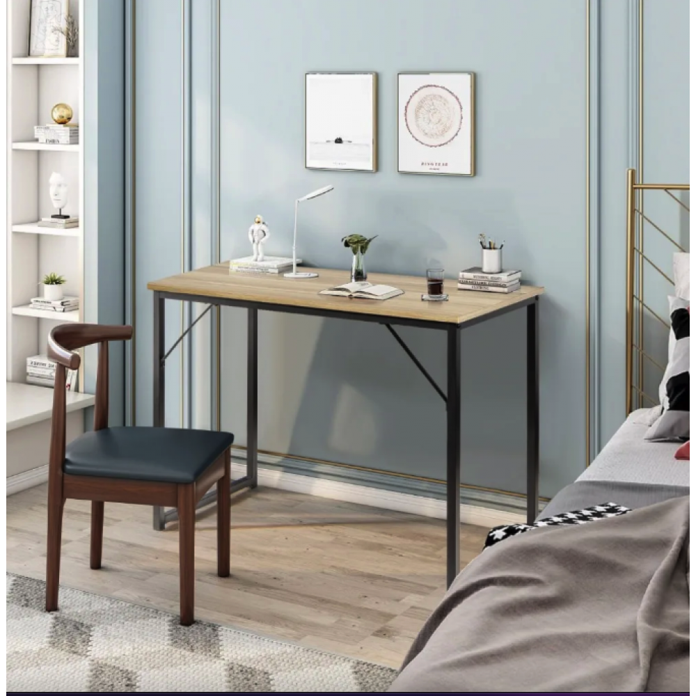 Письменный стол Costway Homart с стальным каркасом натуральный