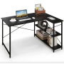Комп'ютерний стіл Costway Adler L-подібний чорний