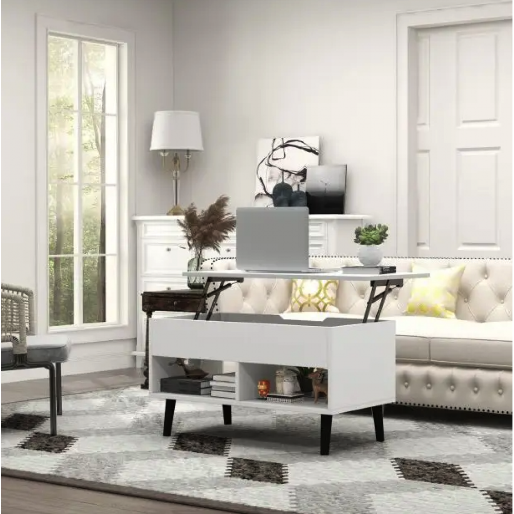 Стол-трансформер Costway Lagom в стиле Loft белый