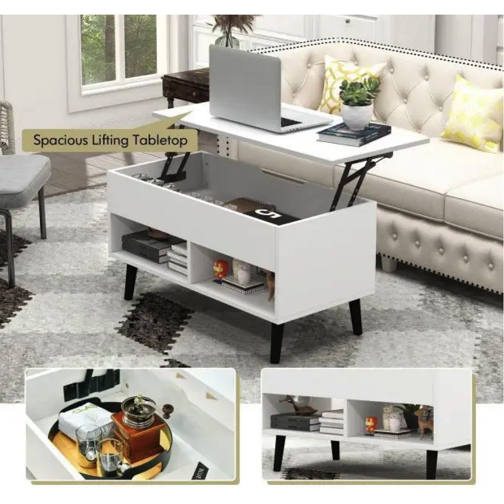 Стол-трансформер Costway Lagom в стиле Loft белый