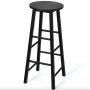 Барный стул Costway Eugad 2 штуки с подставкой для ног черный