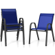 Комплект садовых стульев Costway Patio с подлокотниками синий