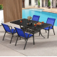 Комплект садовых стульев Costway Patio с подлокотниками синий