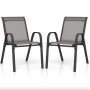 Комплект садових стільців Costway Patio з підлокітниками сірий