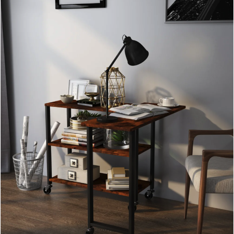 Стіл L-подібний Costway King обертовий в стилі Loft