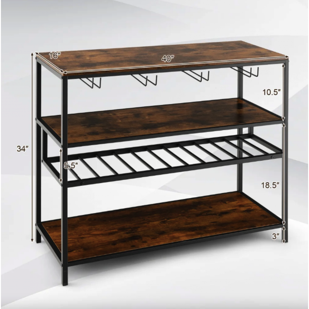 Стол для кухни Costway Alfred фуршетный в стиле Loft