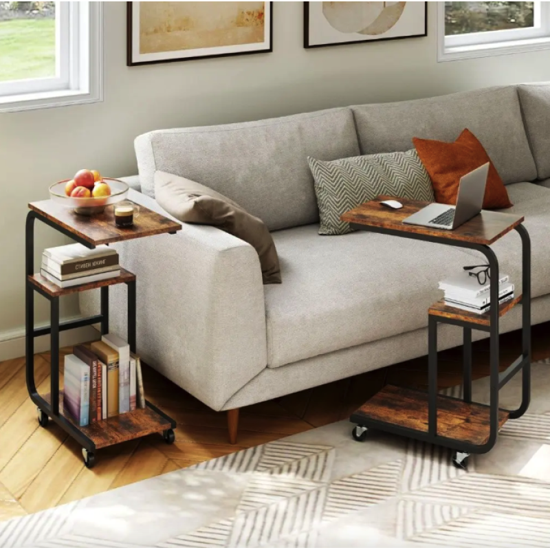 Журнальний столик приставний Costway Tavolino 2шт в стилі Loft