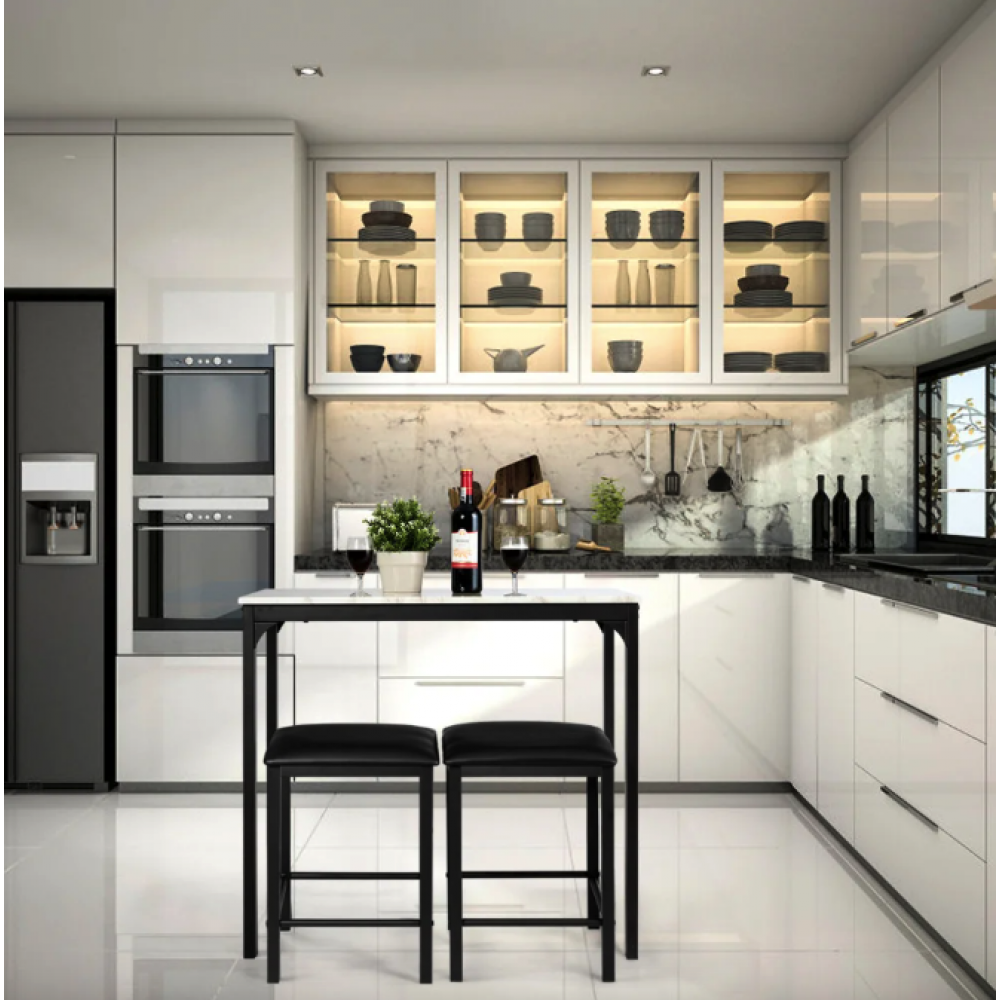 Комплект меблів Costway Venni барний стіл з табуретом 2 шт