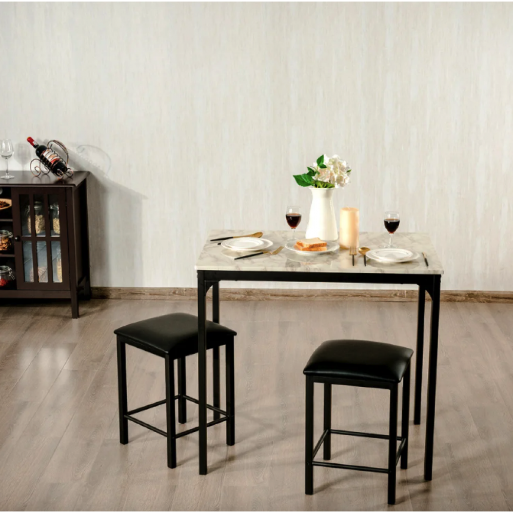Комплект меблів Costway Venni барний стіл з табуретом 2 шт