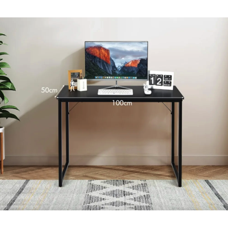 Письменный стол Costway Homart с стальным каркасом черный