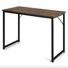 Письмовий стіл Costway Homart із сталевим каркасом коричневий Письмовий стіл Costway Homart із сталевим каркасом коричневий