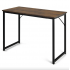 Письменный стол Costway Homart с стальным каркасом коричневый