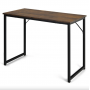Письмовий стіл Costway Homart із сталевим каркасом коричневий
