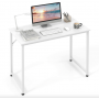 Компьютерный стол Costway Helena с металлическим каркасом белый