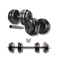 Гантелі Elitum 2 х 26 кг з подовжувачем грифа для штанги