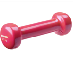 Виниловые круглые гантели для фитнеса York Fitness 2×0,5 кг розовые