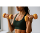 Гантелі для фітнесу вінілові круглі York Fitness 2х2 кг жовтий
