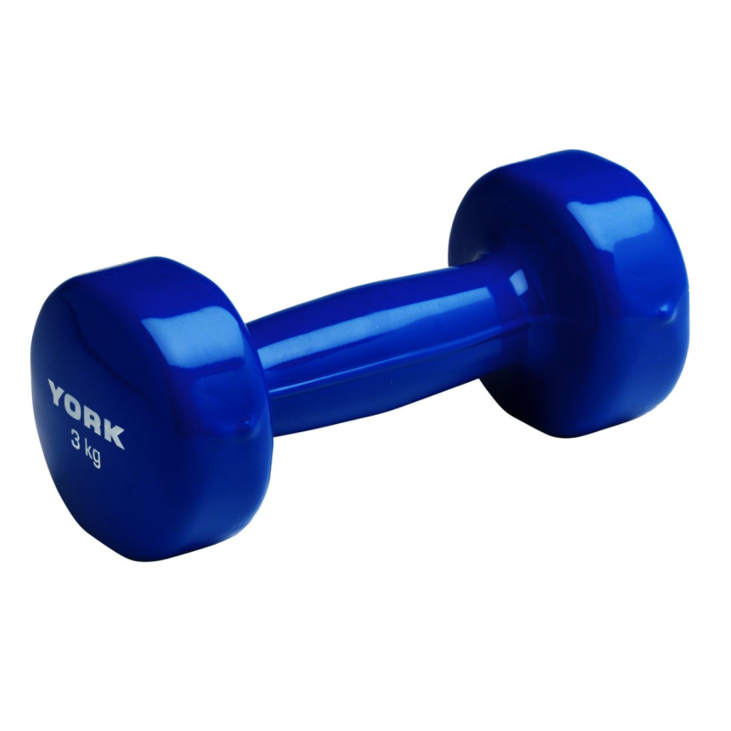 Гантелі для фітнесу вінілові круглі York Fitness 2х3 кг синій